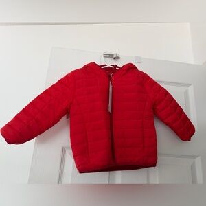 Cat and Jack Crewcuts Red Christmas Toddler Jacket 2t boys girls puffer